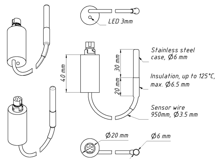 Digital Thermometer YDTC-13N - (DeviceNet) Micro Male Connector - Image 4