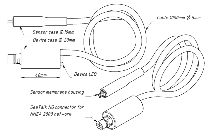 Humidity Sensor YDHS-01N - (DeviceNet) Micro Male Connector - Image 5